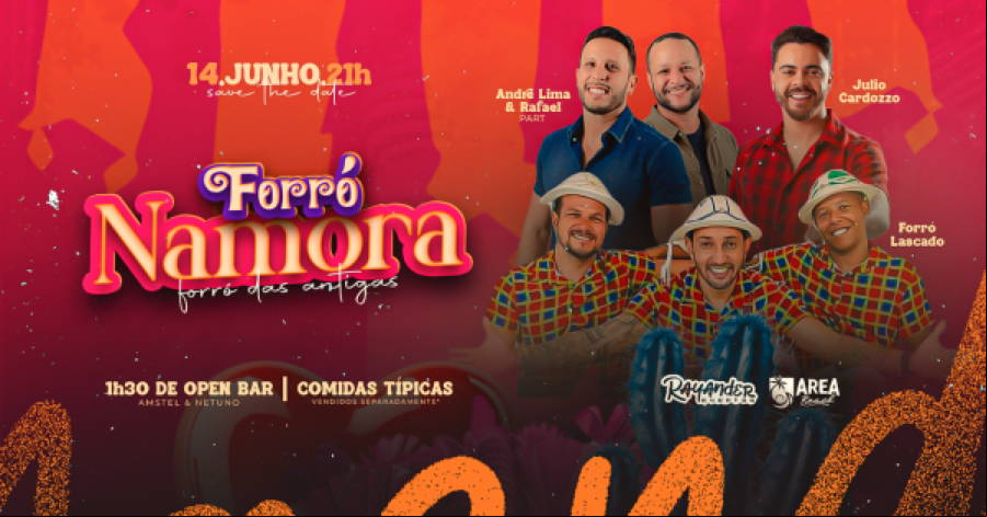 Cartaz   Cabana Área Beach -  Avenida Beira Mar 6900 - Praia de Taperapuan, Sábado 14 de Junho de 2025