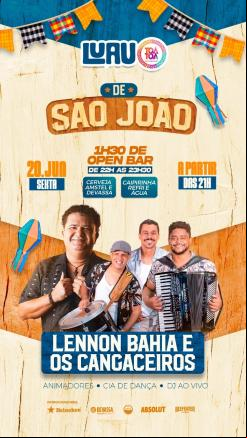 panfleto Luau de São João