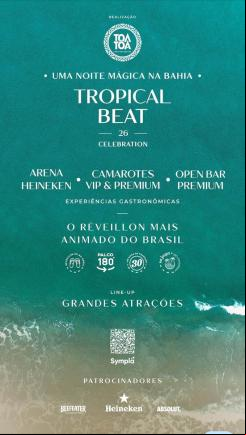 panfleto Réveillon Tropical Beat 2026