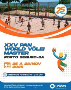 panfleto XXVª Pan World Vôlei Master