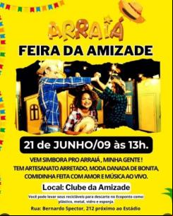 panfleto Arraiá Feira da Amizade
