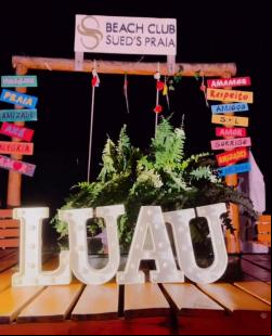 panfleto Luau Sued's Praia