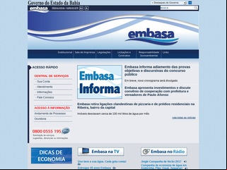 panfleto EMBASA - Emp. Bahiana de 